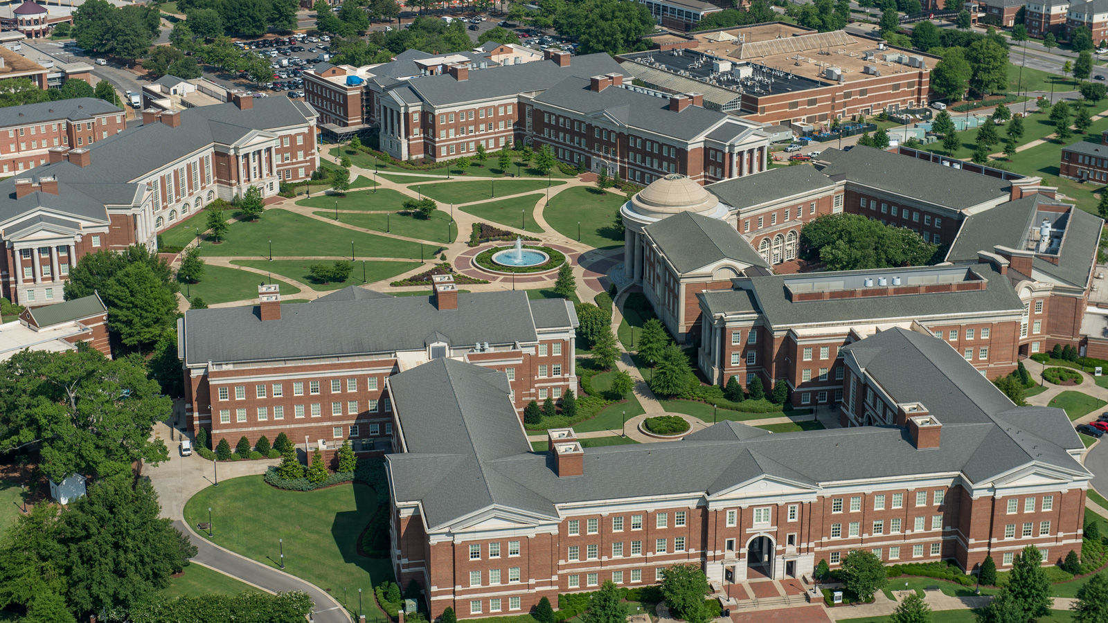 aerial view of the Science and Engineering Quad at UA